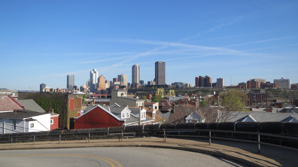 Zum Abschied schenkte mir Pittsburgh noch einmal diesen fantastischen Ausblick auf die Skyline