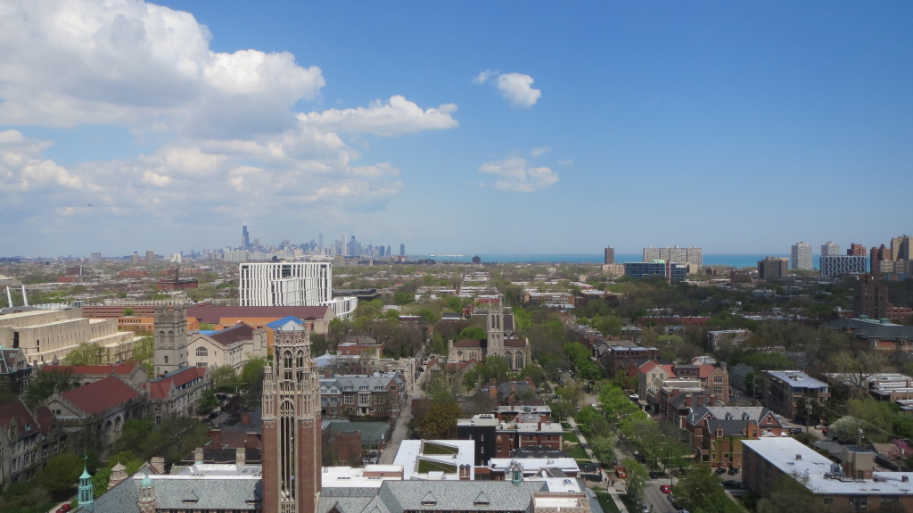 Unerwartet: Bester Ausblick über den Campus bis zur Skyline Chicagos